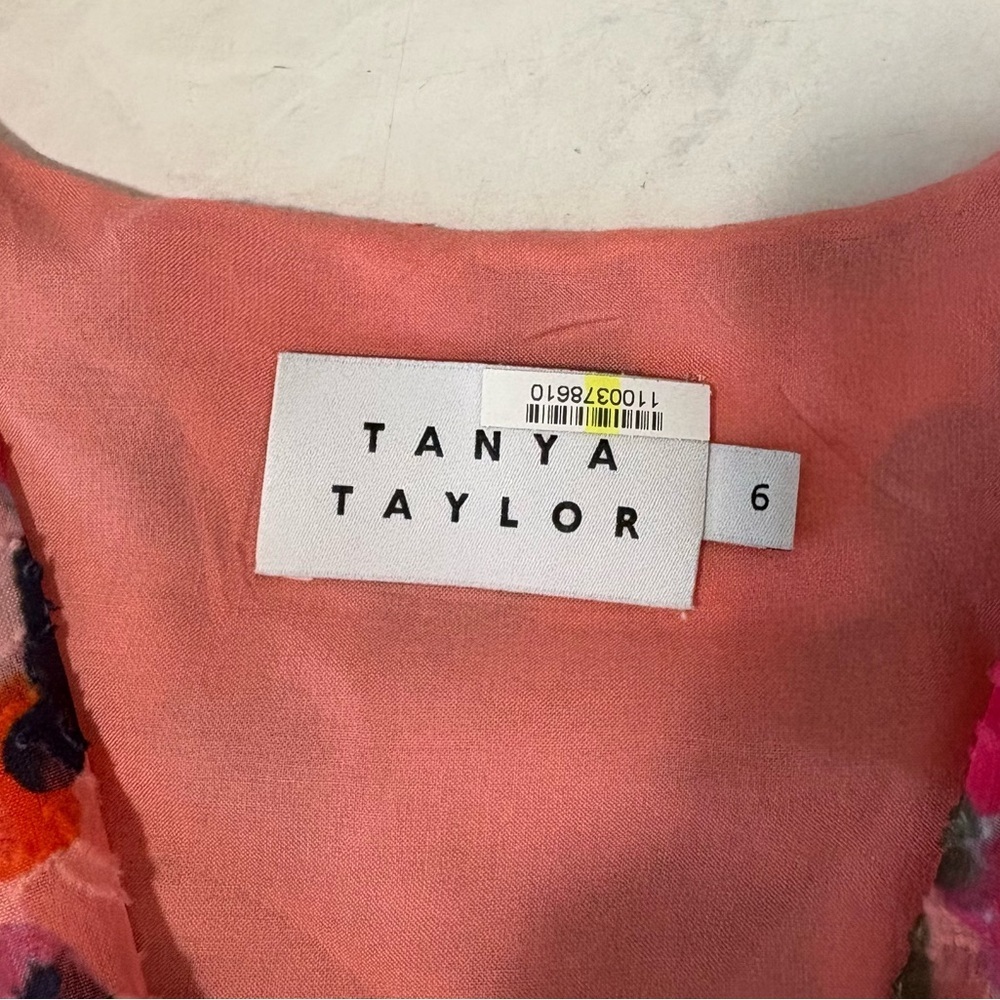 Tanya Taylor Blair’s Pink Floral Midi Dress Size 6 Party Formal Travel Vacation - Picture 5 of 8